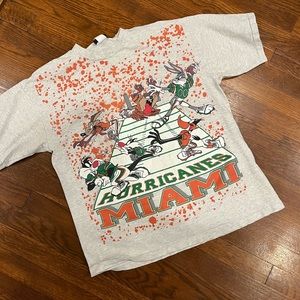 Miami hurricanes vintage tee